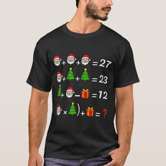 楽しい67のミーム クリスマス 数学教師 サンタ 六 七 Tシャツ (正面)