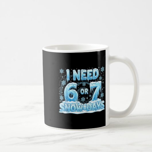楽しい67の先生と生徒のための6 7 雪の日 コーヒーマグカップ (右)