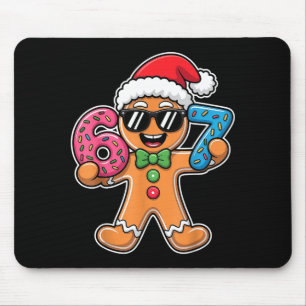 楽しい67クリスマスシックスセブンメームXmasジンジャーブレッド マウスパッド