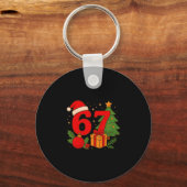楽しい67クリスマス6 7シックスセブン面白い画像 6 7 おそろい キーホルダー (正面)