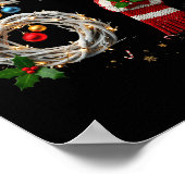楽しい67クリスマスXmasシックスセブンF6 7サンタ帽子 ポスター (角)