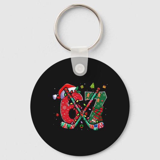 楽しい67シックスセブンクリスマスアイスホッケー キーホルダー (正面)