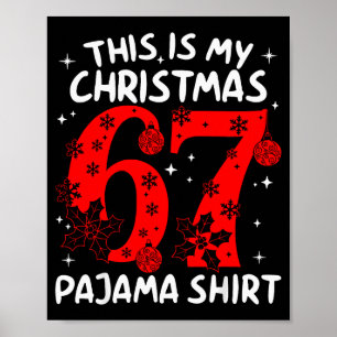 楽しい67シックスセブンメームクリスマスパジャマ ポスター