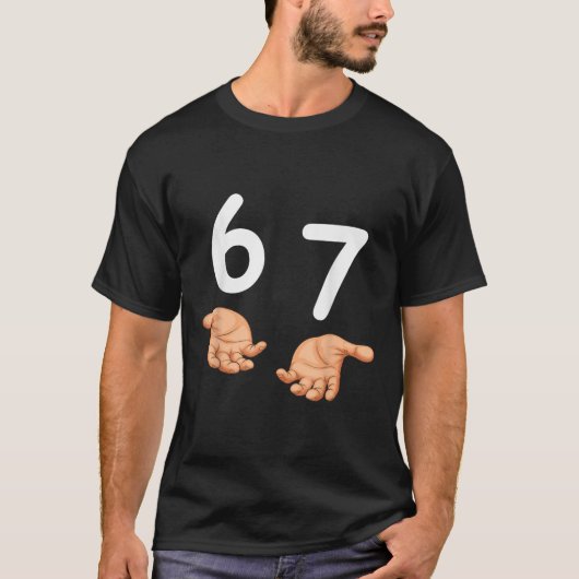 楽しい67ハンドシックス七メーム番号6と7世代A Tシャツ (正面)