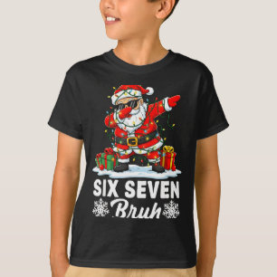 楽しい67ブルー クリスマス 6 7 シックス セブン ブルー メーム Xmas Tシャツ