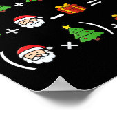 楽しい67ミームクリスマス数学教師サンタシックスセブン ポスター (角)
