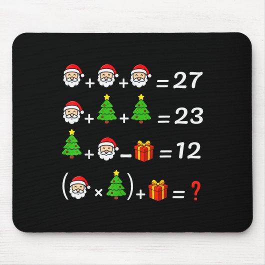 楽しい67ミームクリスマス数学教師サンタ6七 マウスパッド (正面)