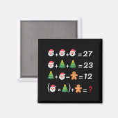 楽しい67ミームクリスマス数学教師サンタ6七 マグネット (正面/裏面)