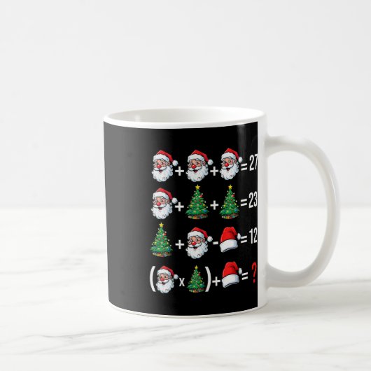 楽しい67ミームサンタ数学教師クリスマスパジャマ コーヒーマグカップ (右)