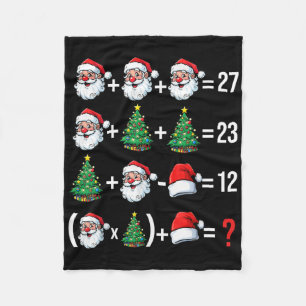 楽しい67ミームサンタ数学教師クリスマスパジャマ フリースブランケット
