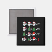 楽しい67ミームサンタ数学教師クリスマスパジャマ マグネット (正面/裏面)