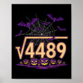 楽しい67ミーム数学教師平方根4489ハロウィン ポスター (正面)