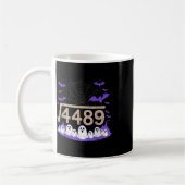 楽しい67ミーム数学教師67ハロウィンスクエアロ コーヒーマグカップ (左)