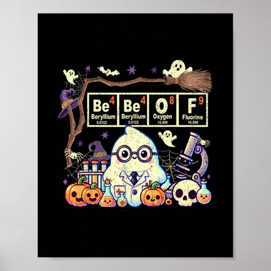 楽しい67ミーム数学教師67ハロウィンスクエアロ ポスター (正面)