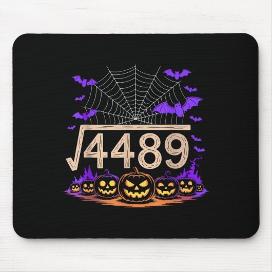 楽しい67ミーム数学教師67ハロウィンスクエアロ マウスパッド (正面)