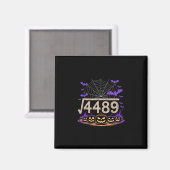 楽しい67ミーム数学教師67ハロウィンスクエアロ マグネット (正面/裏面)