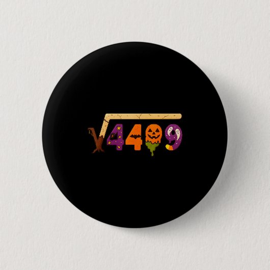 楽しい67ミーム数学教師67ハロウィンスクエアロ 缶バッジ (正面)