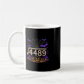 楽しい67ミーム数学教師67ハロウィン平方根スクエア コーヒーマグカップ (左)
