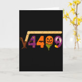 楽しい67ミーム数学教師67ハロウィン平方根 カード (黄色い花)