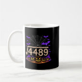 楽しい67ミーム数学教師67ハロウィン平方根 コーヒーマグカップ (左)