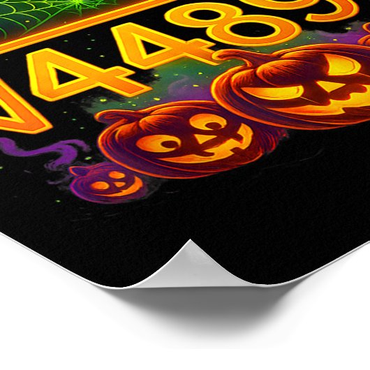 楽しい67ミーム数学教師67ハロウィン平方根 ポスター (角)