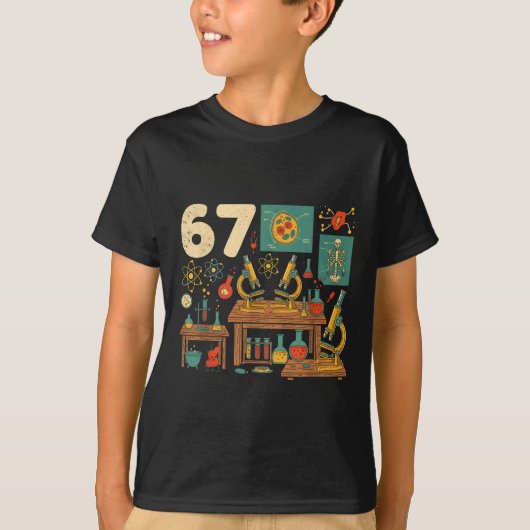 楽しい67ミーム科学教師生徒六七M Tシャツ (正面)