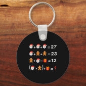 楽しい67ミーム クリスマス 数学教師 サンタ 六 七 キーホルダー (正面)