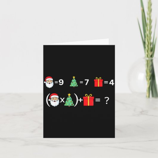 楽しい67ミーム クリスマス 数学教師 サンタ 6 7 カード (正面)