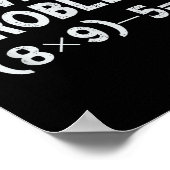 楽しい67ミーム Pemdas 小学校数学教師の脳 ポスター (角)