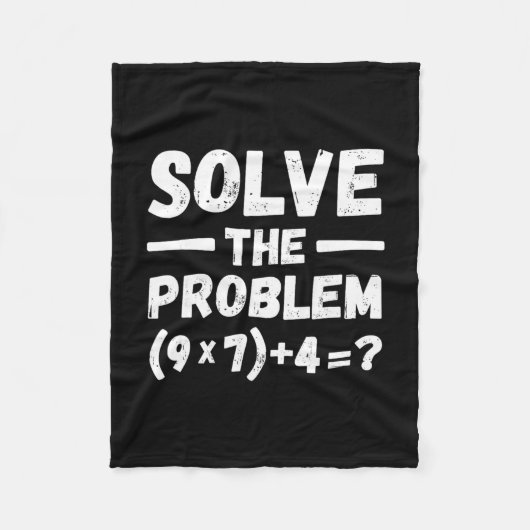 楽しい67ミーム Pemdas 小学校数学教師ユーモア フリースブランケット (正面)