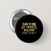 楽しい67ミームPemdas数学6 7クラス2026年卒業式 缶バッジ (正面&裏面)