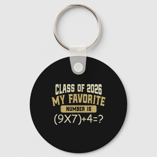 楽しい67ミームPemdas数学Six Seven Cl 2026年卒業 キーホルダー (正面)