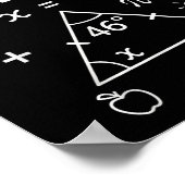 楽しい67数学ミーム 問題を解決する先生のためのS ポスター (角)