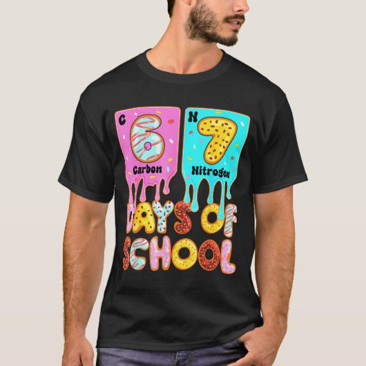 楽しい67日間の学校のミーム周期表ドリップG Tシャツ (正面)