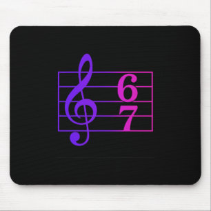 楽しい67音楽ミームスラング音楽教師ユーモアレトロ マウスパッド