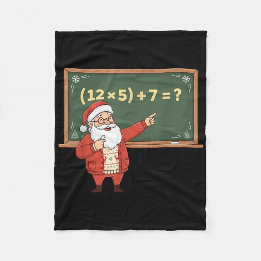 楽しい67 数学教師 クリスマス Meme 数学 フリースブランケット (正面)