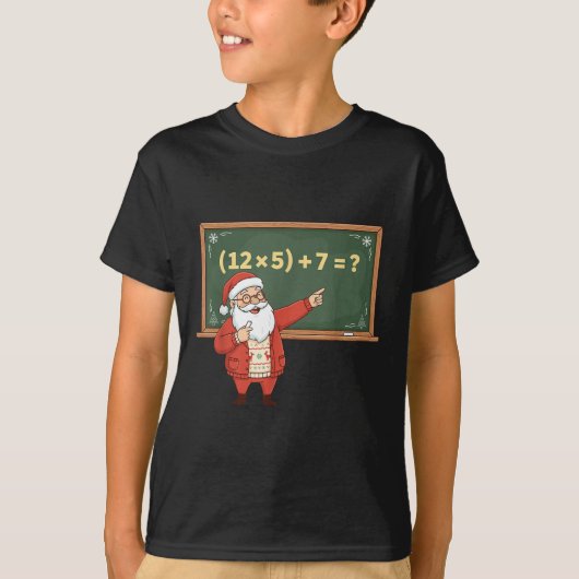 楽しい67 6 7 数学教師 クリスマス Meme 式 Tシャツ (正面)