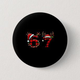 楽しい67 Xmas 六七 メーム ブレインロット クリスマスパジャマ 缶バッジ