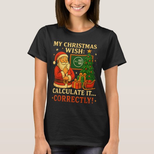 楽しい67Tシャツ クリスマス数学67ミーム – 6 7 先生 Tシャツ (正面)