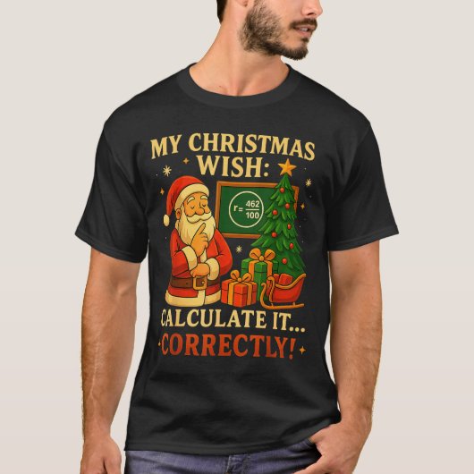 楽しい67Tシャツ クリスマス数学 67ジョーク – 6 7 先生 Tシャツ (正面)