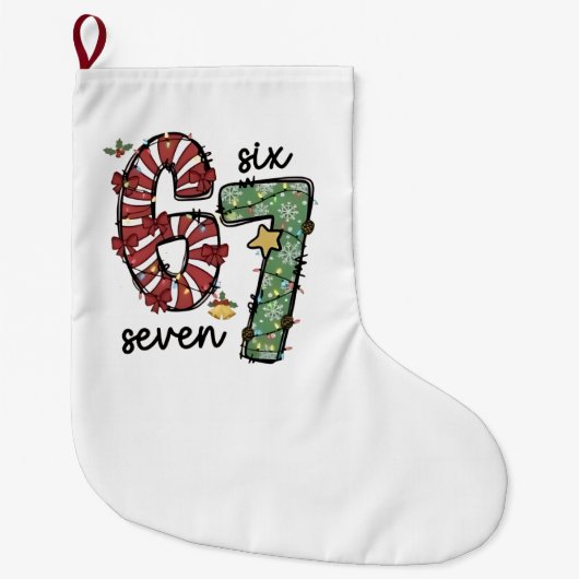 楽しい6 7 サンタ部隊六十七クリスマス ラージクリスマスストッキング (正面)