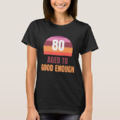 楽しい80歳の誕生日おめでとうサンセットTシャツ Tシャツ (正面)