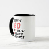 楽しい80歳の誕生日コーヒー マグカップ (正面左)