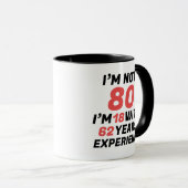 楽しい80歳の誕生日コーヒー マグカップ (正面右)