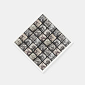 楽しい9枚のフォトコラージュ写真 スタンダードカクテルナプキン (角)