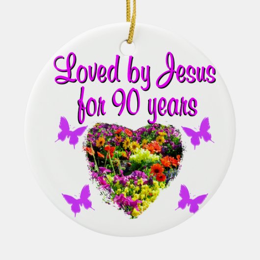 楽しい90歳 セラミックオーナメント (正面)