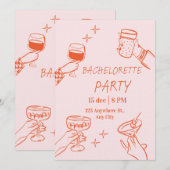 楽しい&おしゃれなハラスメント前の週末招待状 招待状 (正面/裏面)