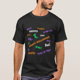 楽しい、お化けのカスタマイズ可能なハッピーハロウィン Tシャツ