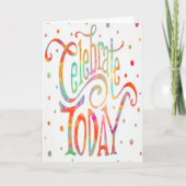 楽しい お祝い 今日はハッピーバースデー カード (正面)