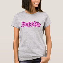 楽しい かわいい 淡いピンクのテキスト バブル 女性用 Tシャツ